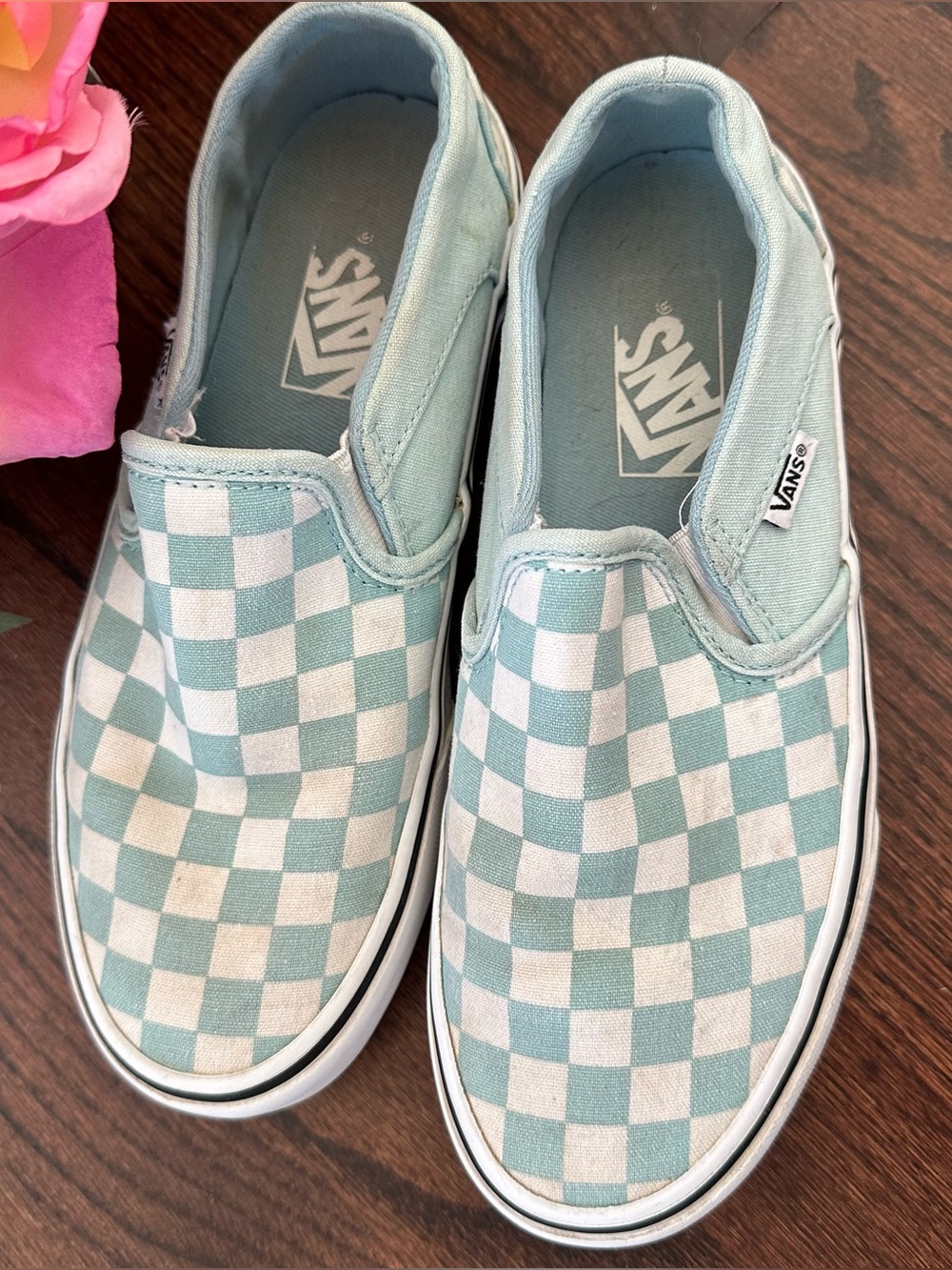 Vans Classic Slip-ons checkerboard, size 4Y - Picture 2 of 8